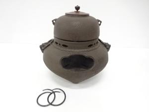 鬼面　風炉(釜釻付)